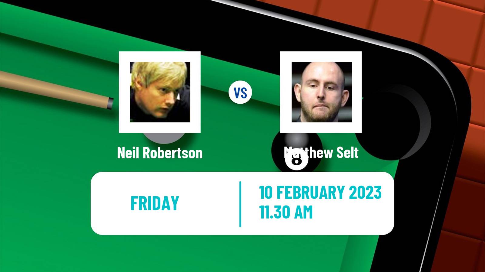 Snooker Snooker Neil Robertson - Matthew Selt