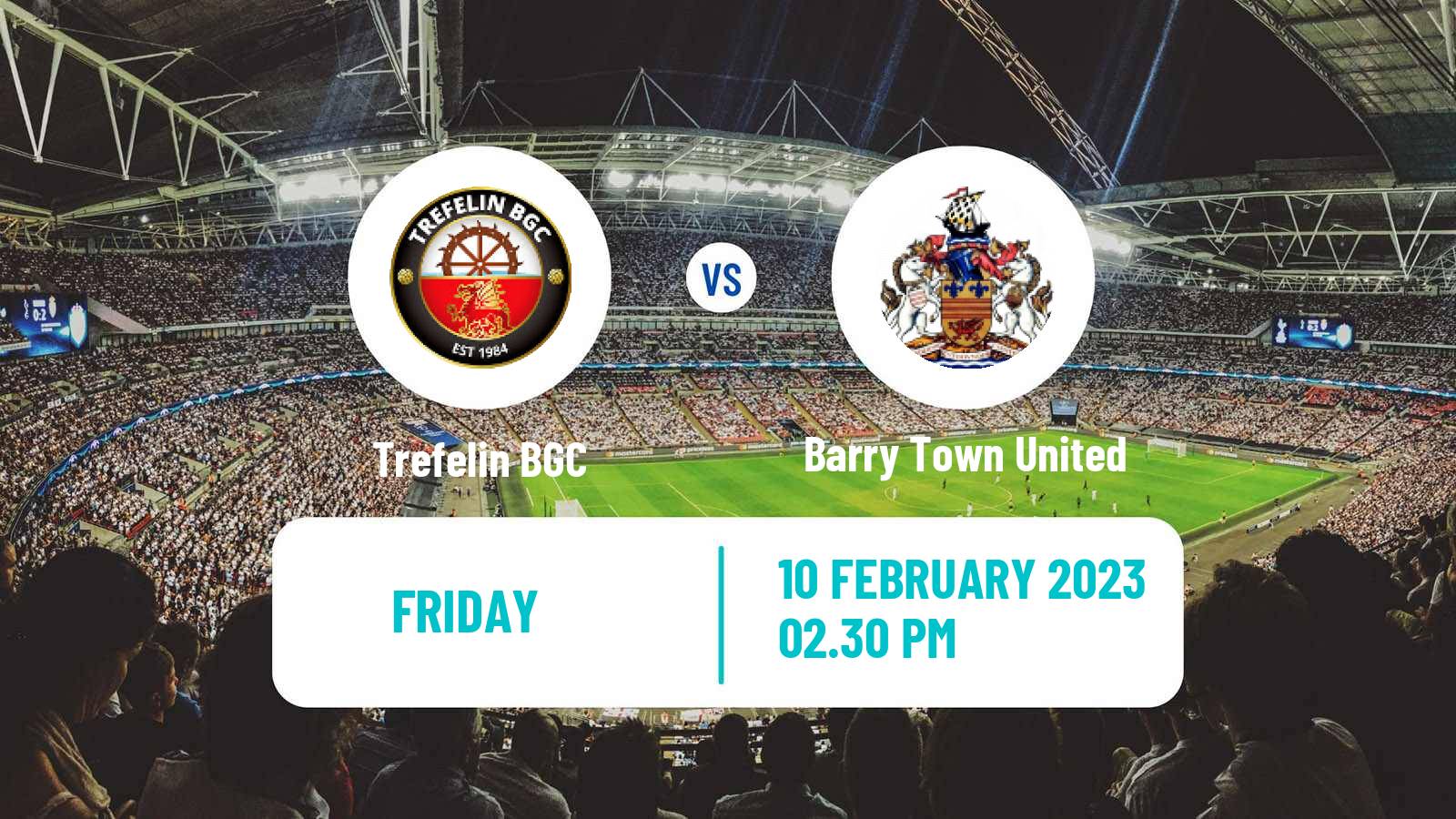 Soccer Welsh Cymru South Trefelin - Barry Town United