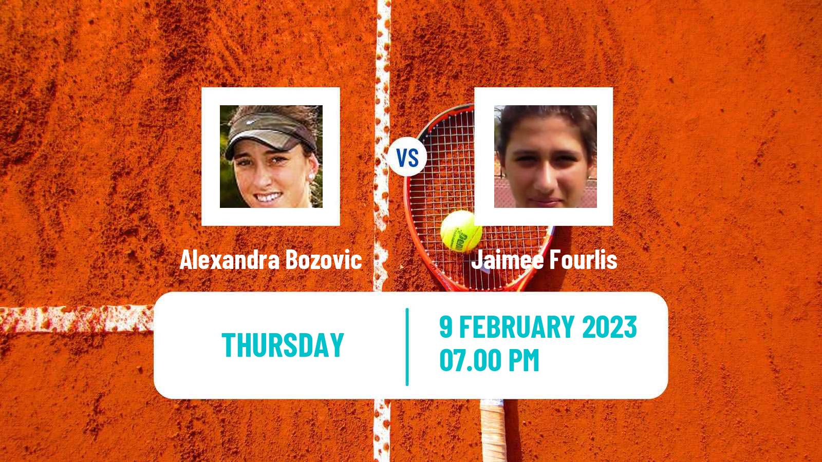 Tennis ITF Tournaments Alexandra Bozovic - Jaimee Fourlis