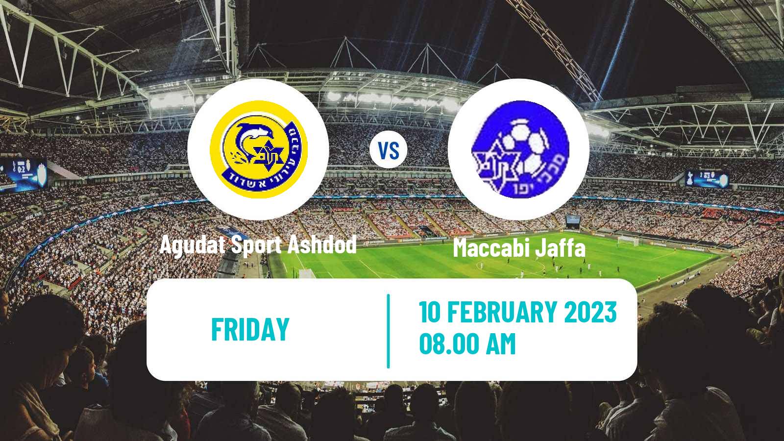 Soccer Israeli Liga Leumit Agudat Sport Ashdod - Maccabi Jaffa