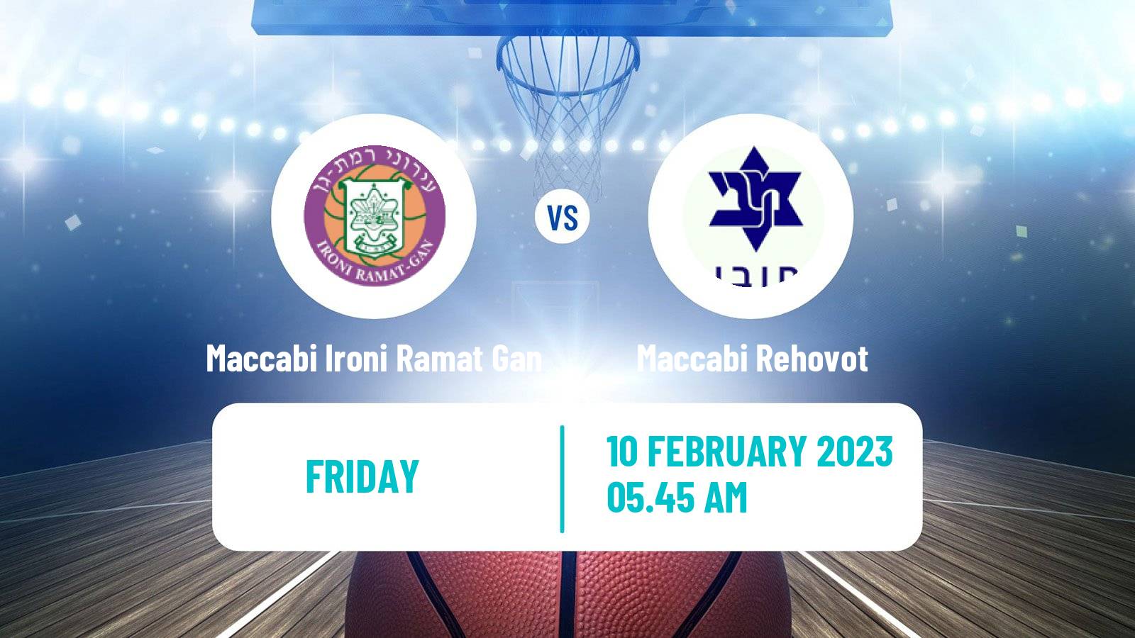 Basketball Israeli Liga Leumit Basketball Maccabi Ironi Ramat Gan - Maccabi Rehovot