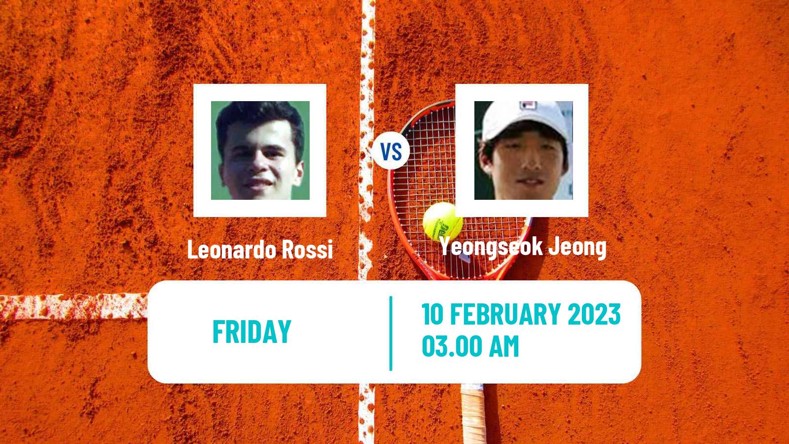 Tennis ITF Tournaments Leonardo Rossi - Yeongseok Jeong