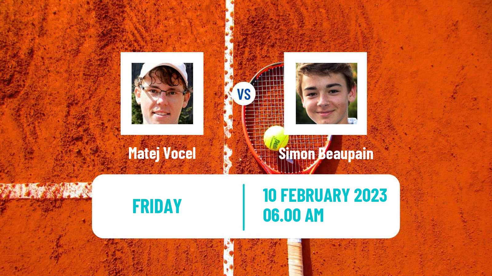 Tennis ITF Tournaments Matej Vocel - Simon Beaupain