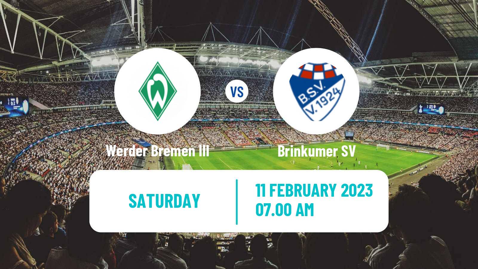 Soccer German Oberliga Bremen Werder Bremen III - Brinkumer