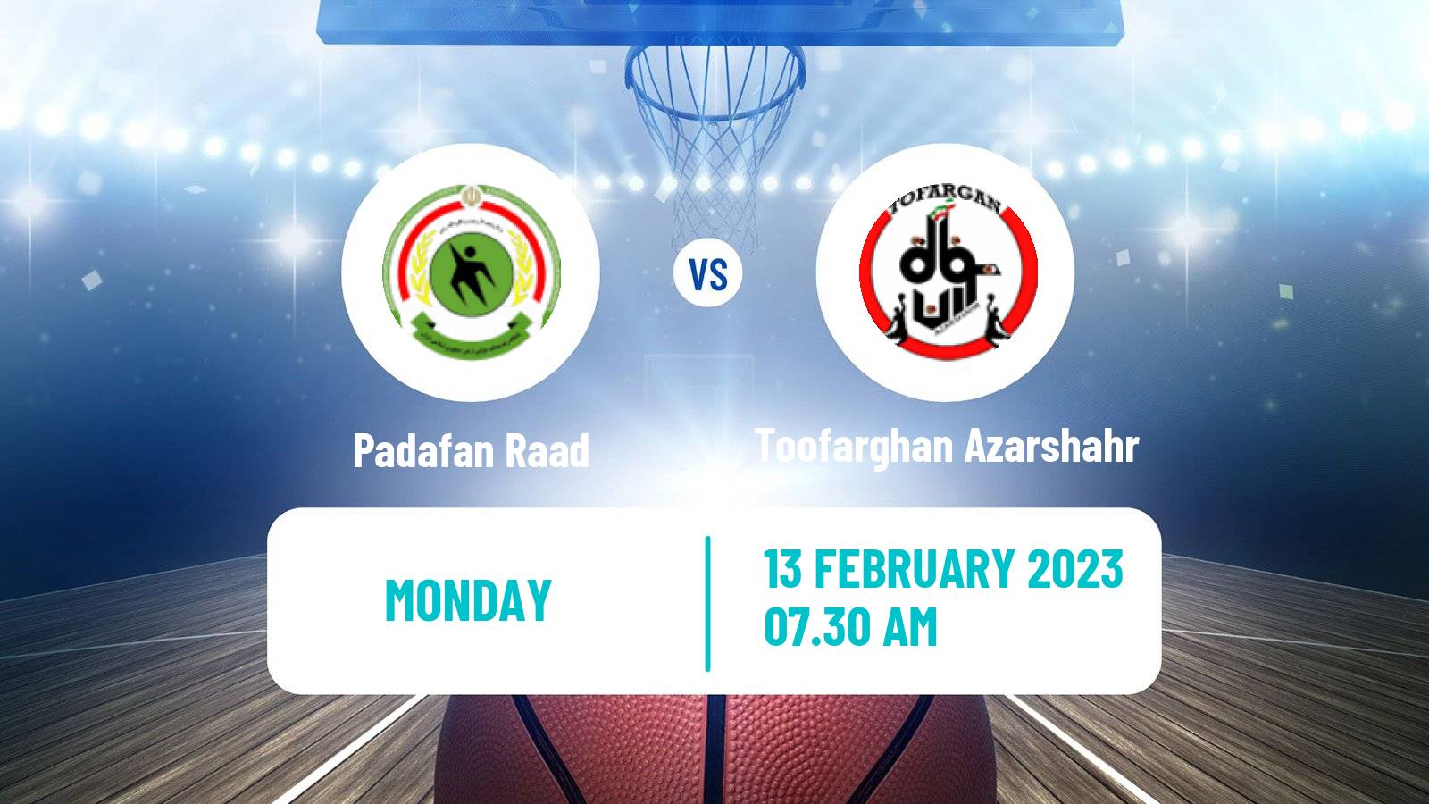 Basketball Iran Super League Basketball Padafan Raad - Toofarghan Azarshahr