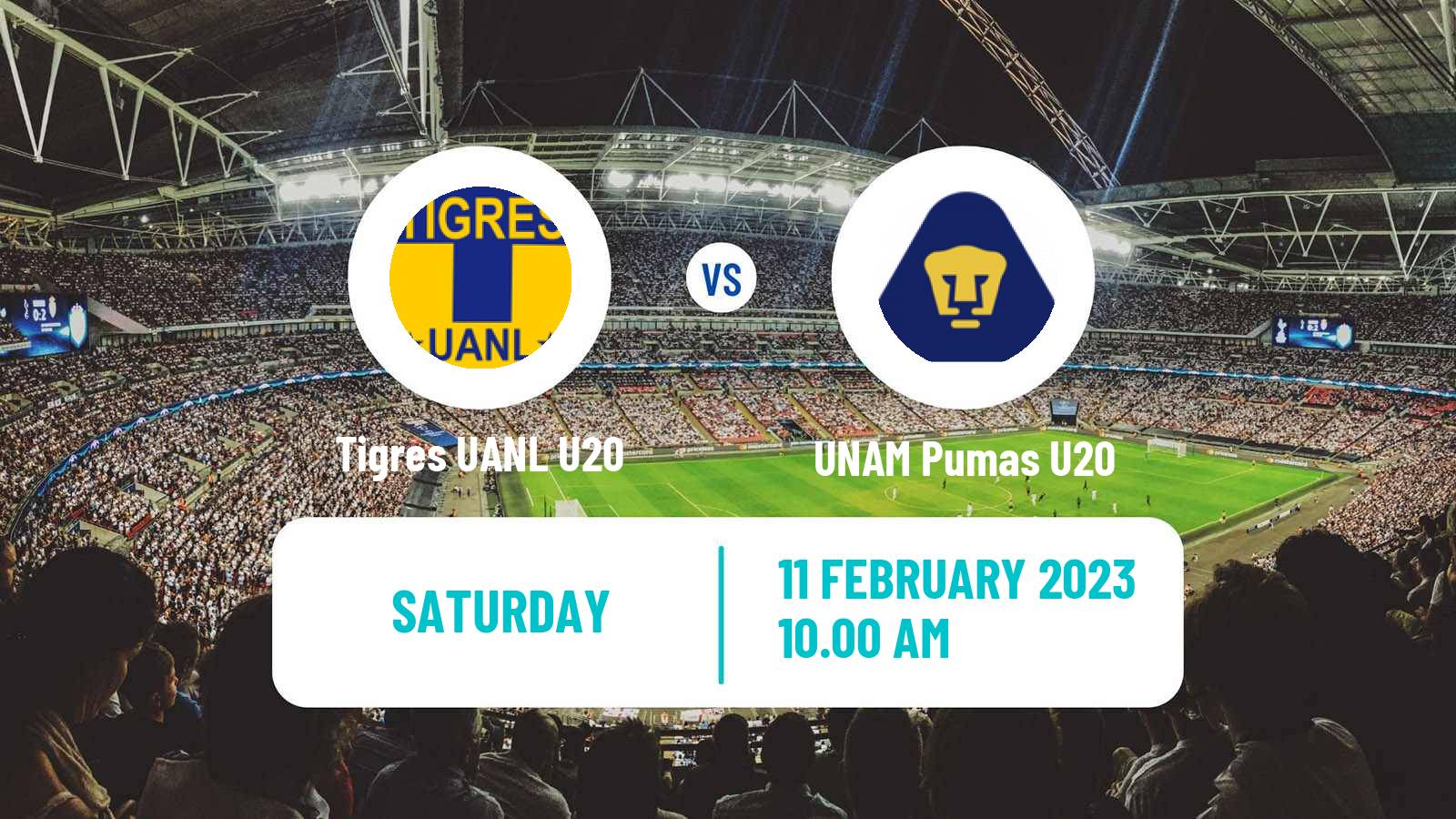 Soccer Mexican Liga MX U20 Tigres UANL U20 - UNAM Pumas U20