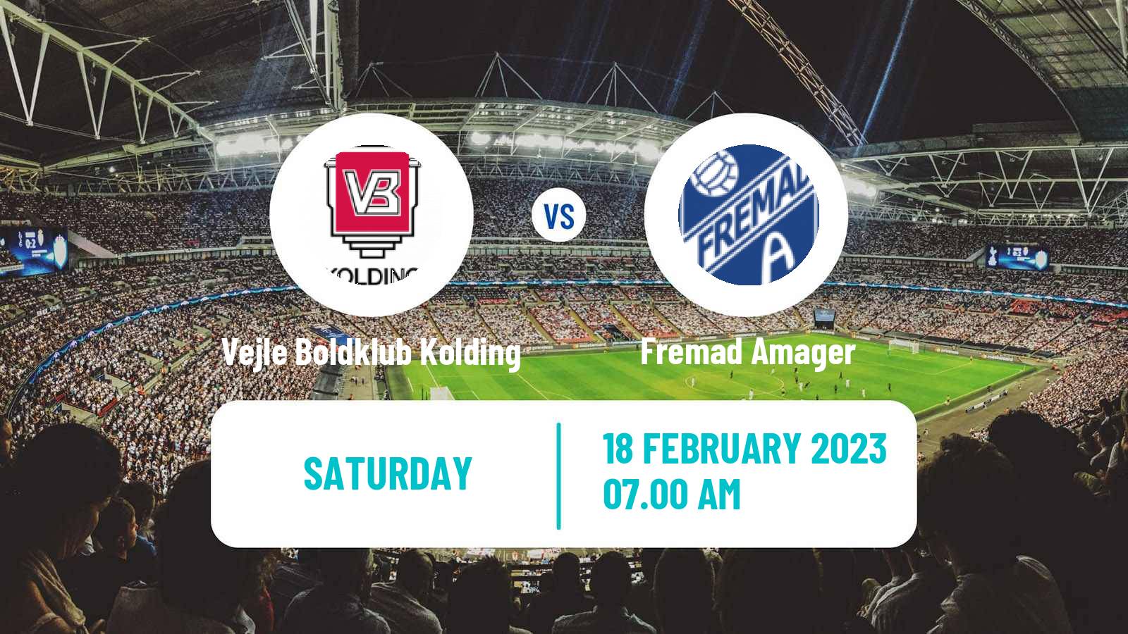 Soccer Danish 1 Division Vejle Boldklub Kolding - Fremad Amager