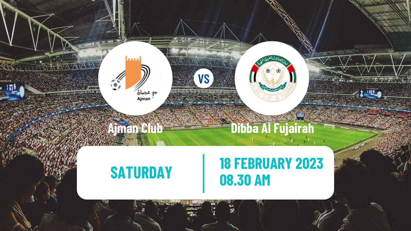 Soccer UAE Football League Ajman Club - Dibba Al Fujairah