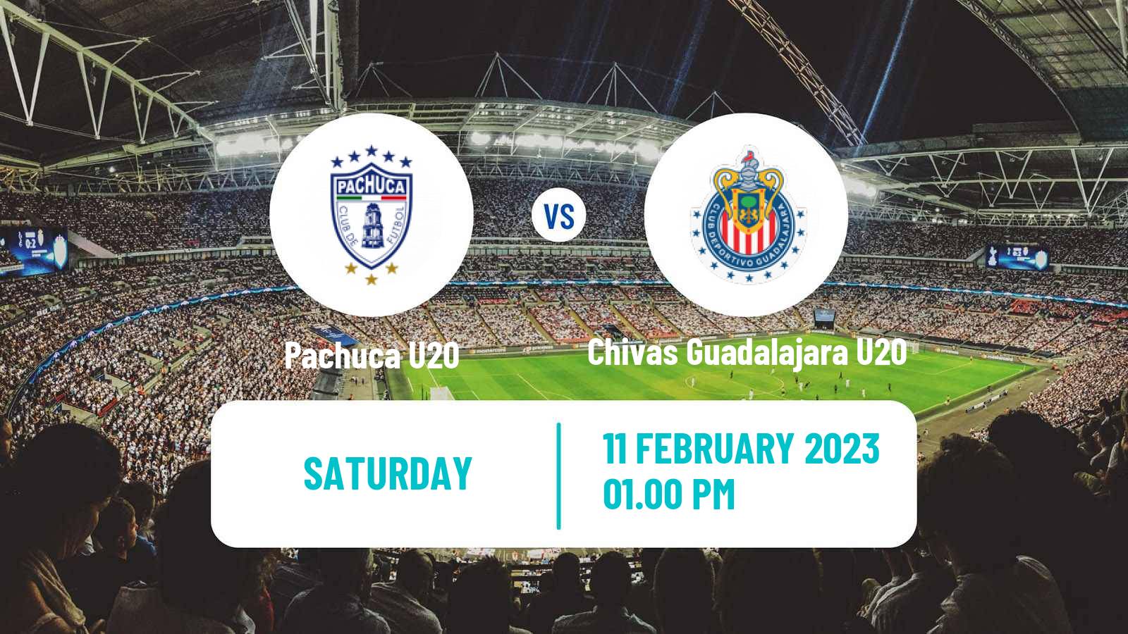 Soccer Mexican Liga MX U20 Pachuca U20 - Chivas Guadalajara U20