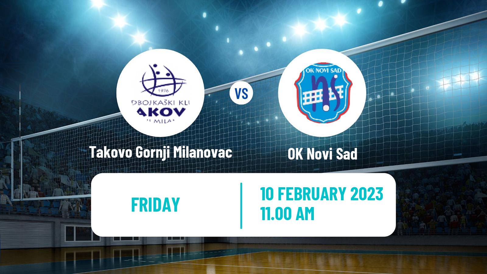 Volleyball Serbian Liga Volleyball Takovo Gornji Milanovac - Novi Sad