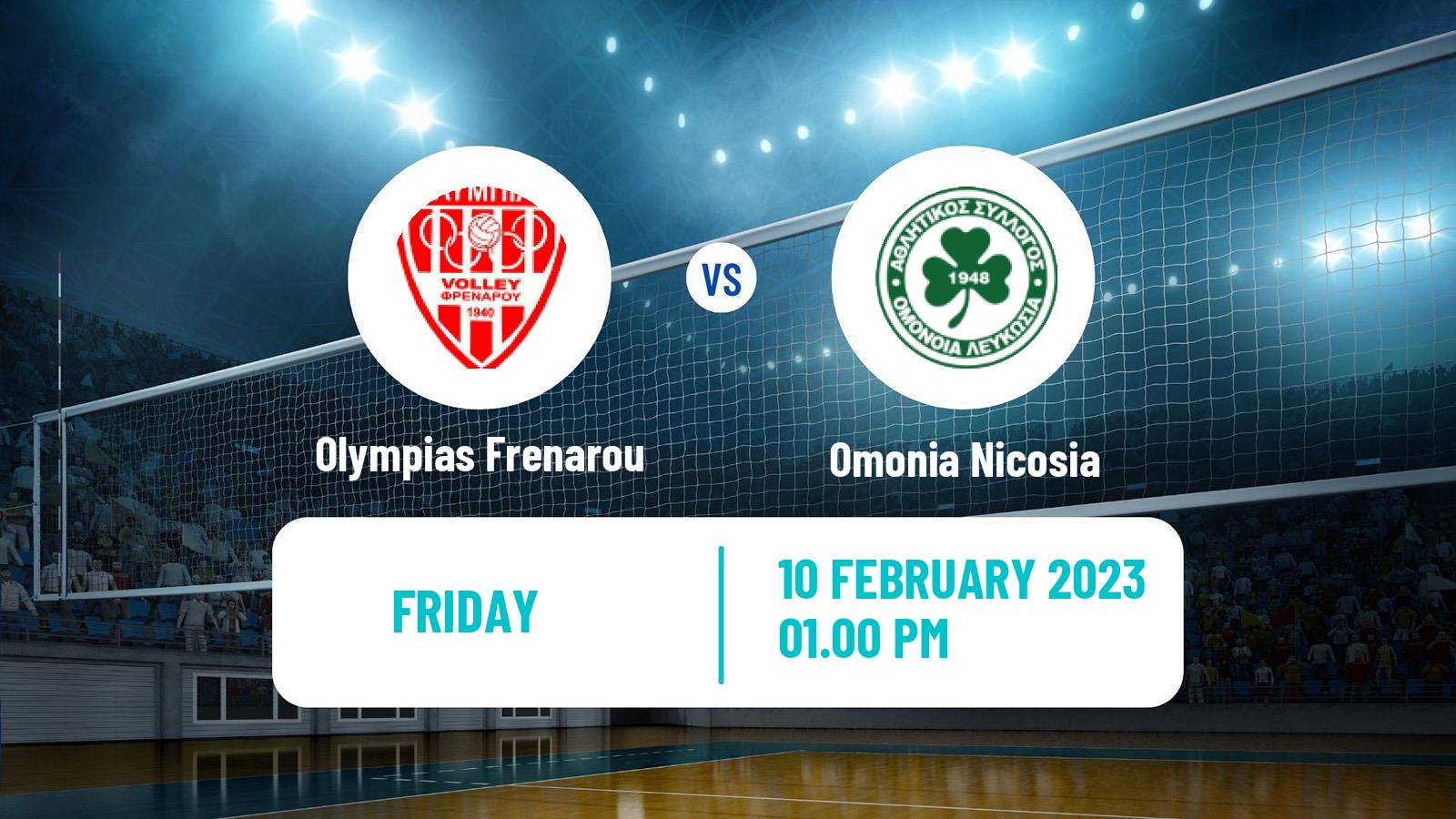 Volleyball Cypriot Championship Volleyball Olympias Frenarou - Omonia Nicosia