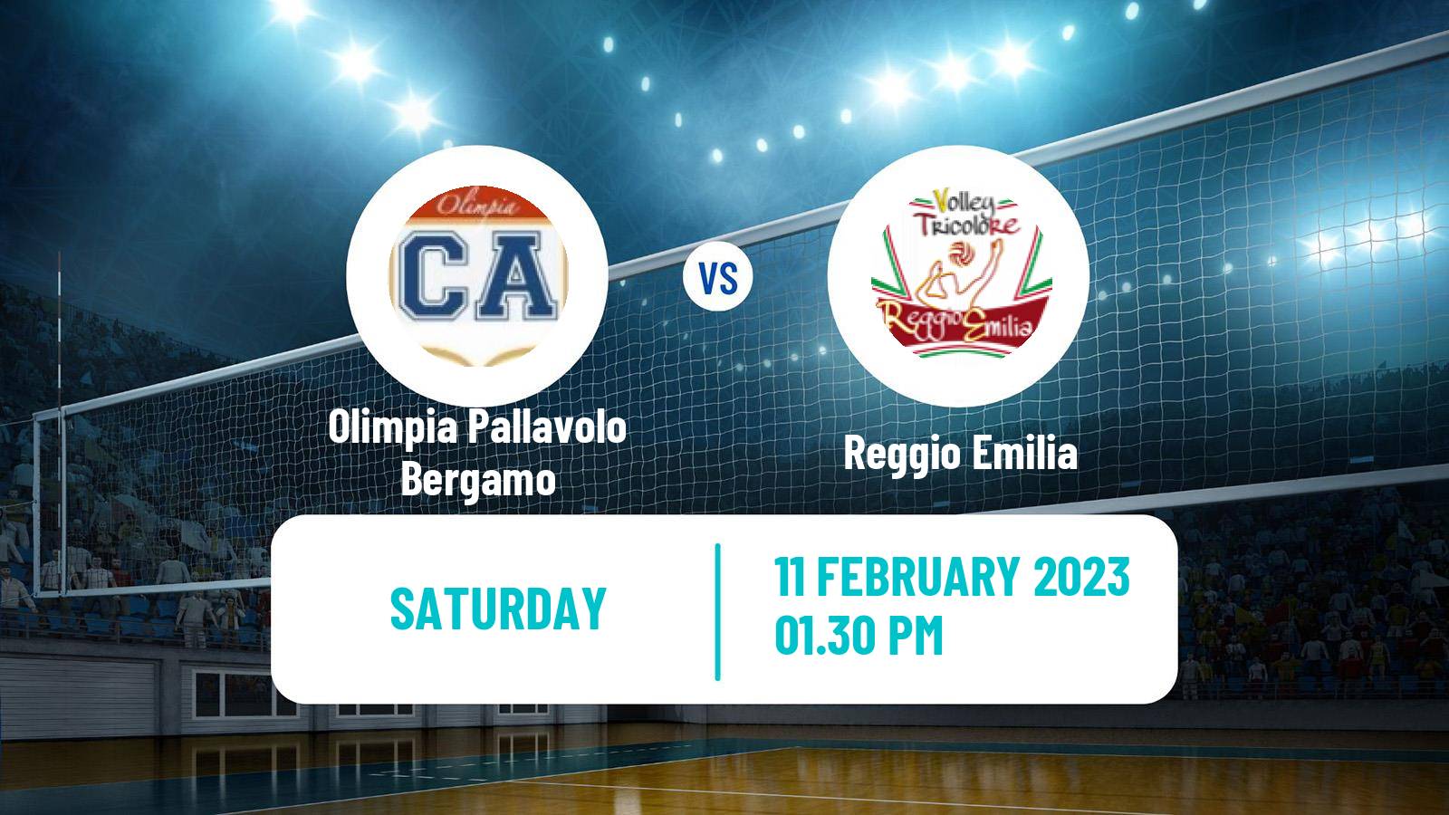 Volleyball Italian Serie A2 Volleyball Olimpia Pallavolo Bergamo - Reggio Emilia
