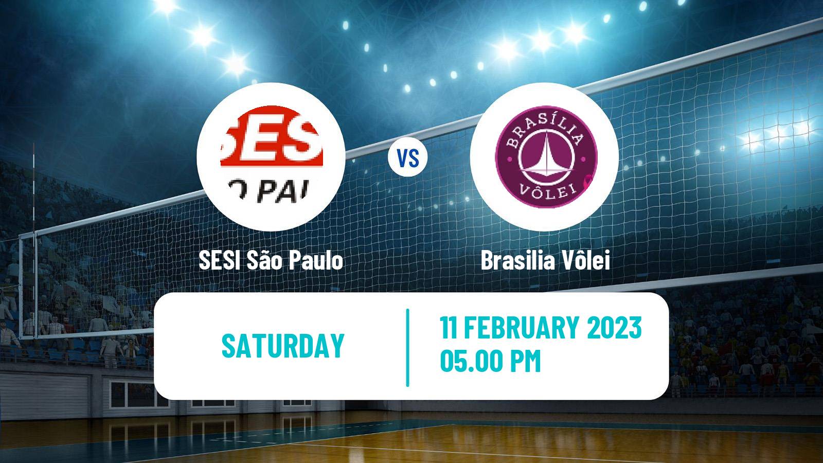 Volleyball Brazilian SuperLiga Volleyball SESI São Paulo - Brasilia Vôlei