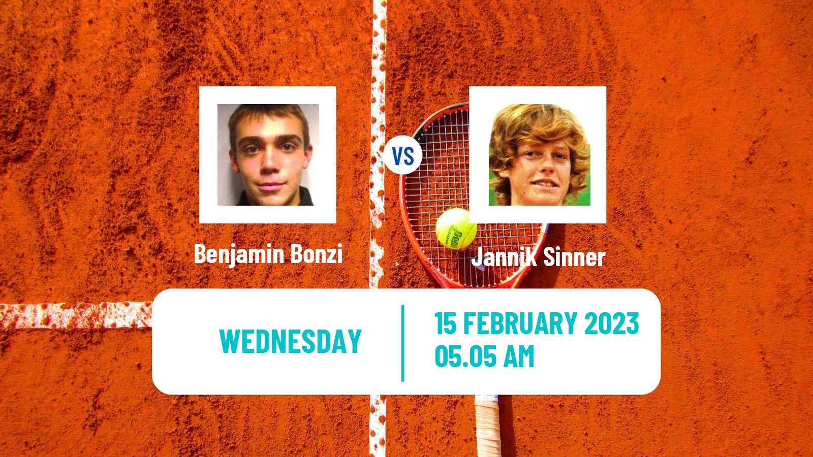 Tennis ATP Rotterdam Benjamin Bonzi - Jannik Sinner