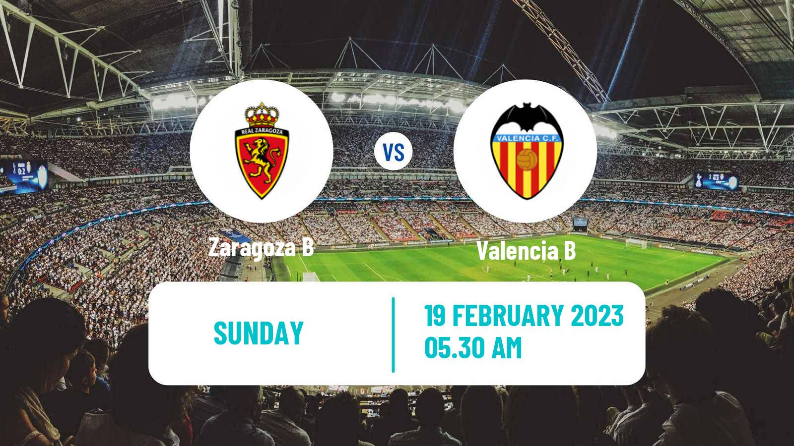 Soccer Spanish Segunda RFEF - Group 3 Zaragoza B - Valencia B