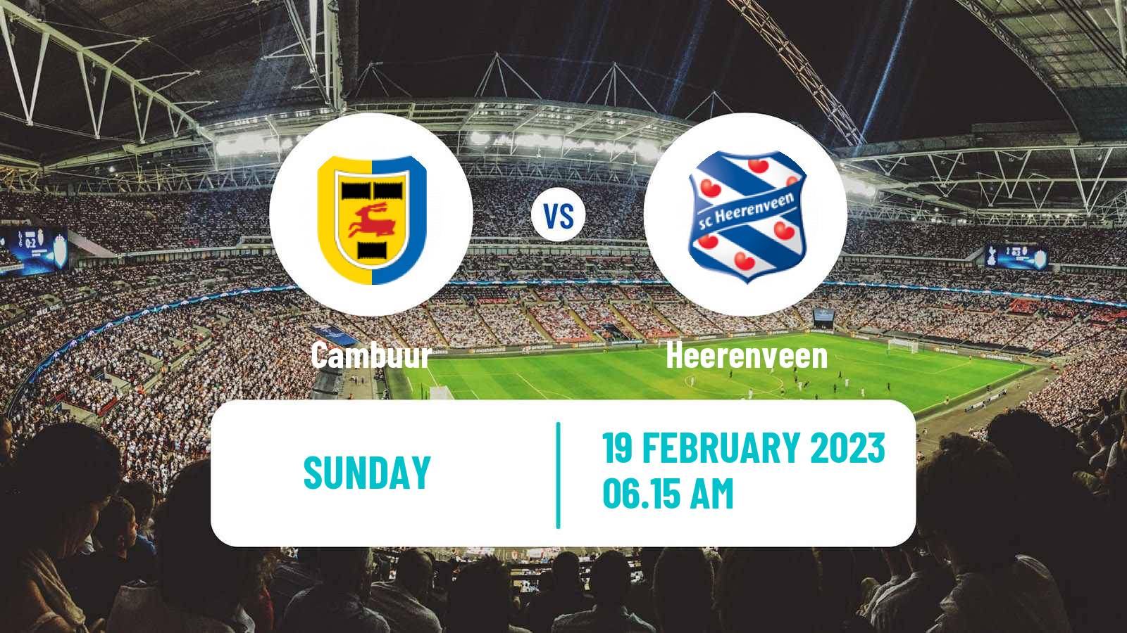 Soccer Dutch Eredivisie Cambuur - Heerenveen
