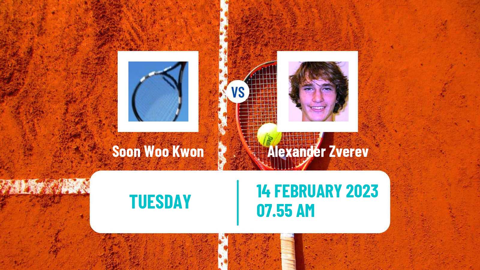 Tennis ATP Rotterdam Soon Woo Kwon - Alexander Zverev