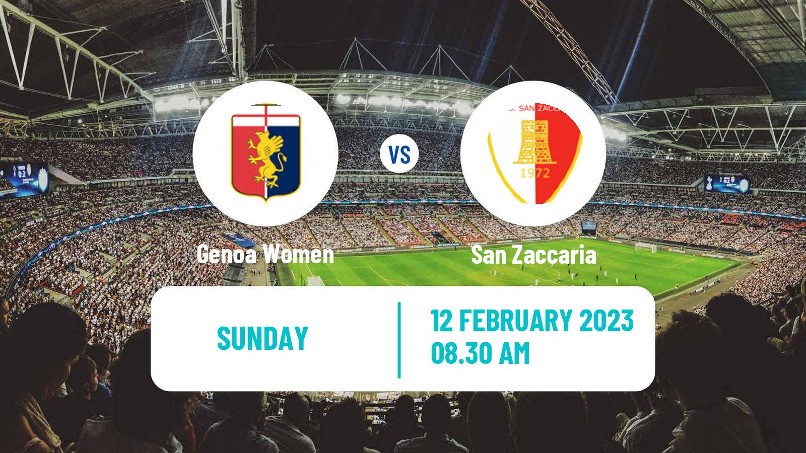 Soccer Italian Serie B Women Genoa - San Zaccaria