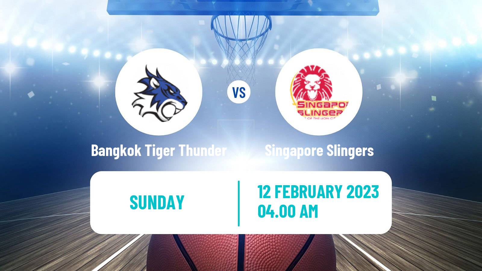 Basketball ASEAN Basketball League Bangkok Tiger Thunder - Singapore Slingers