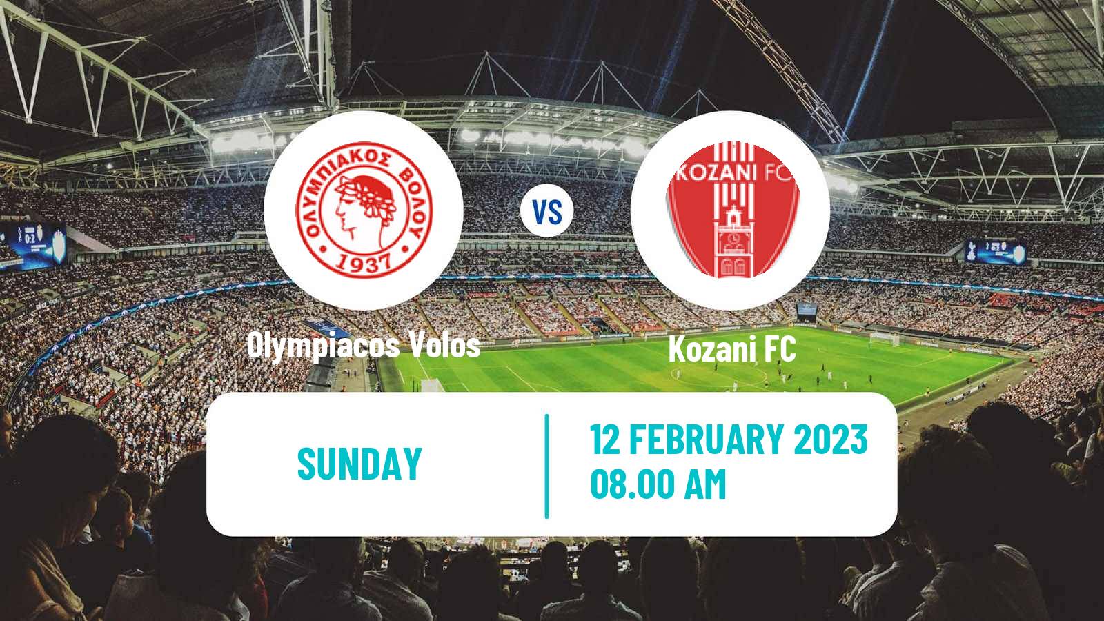 Soccer Greek Gamma Ethniki - Group 2 Olympiacos Volos - Kozani