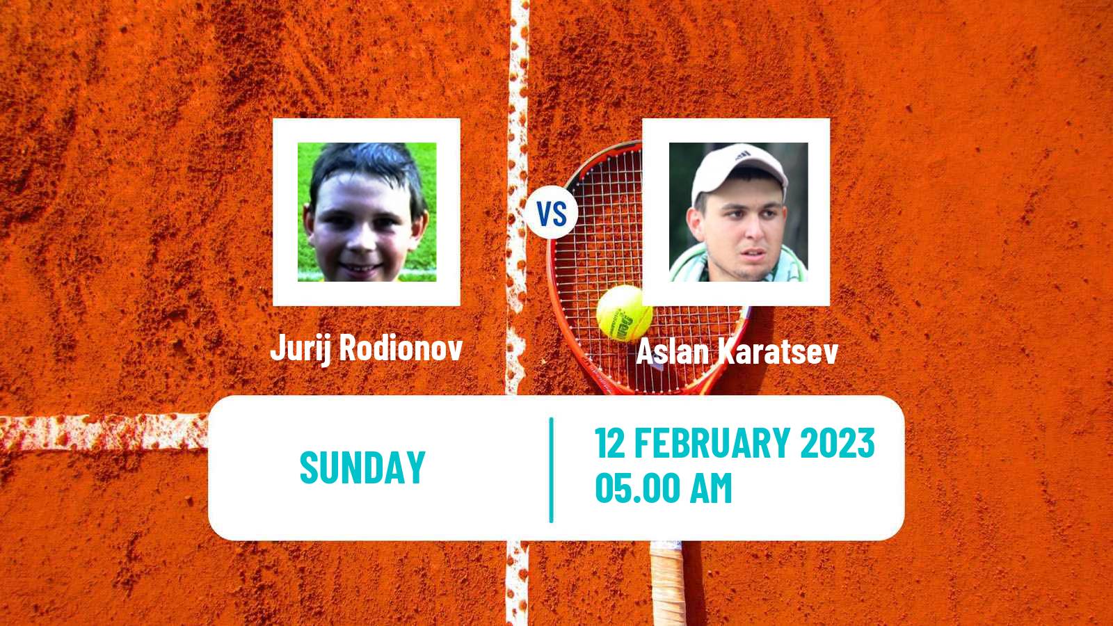 Tennis ATP Rotterdam Jurij Rodionov - Aslan Karatsev