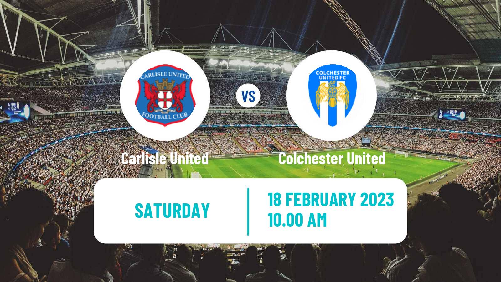 Soccer English League Two Carlisle United - Colchester United