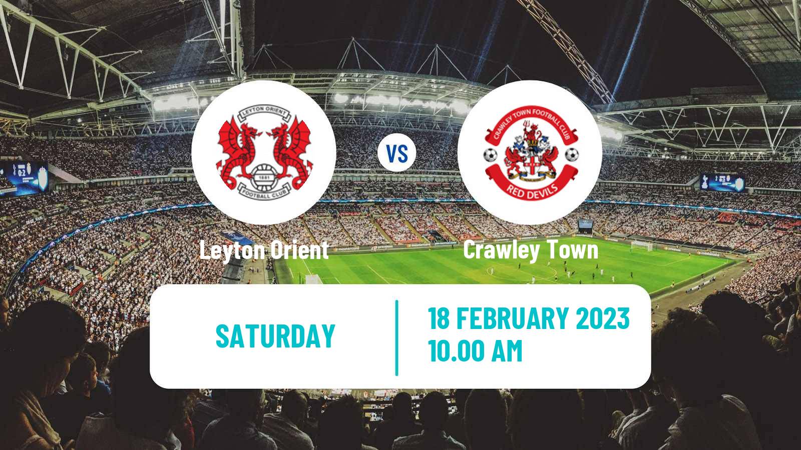 Soccer English League Two Leyton Orient - Crawley Town