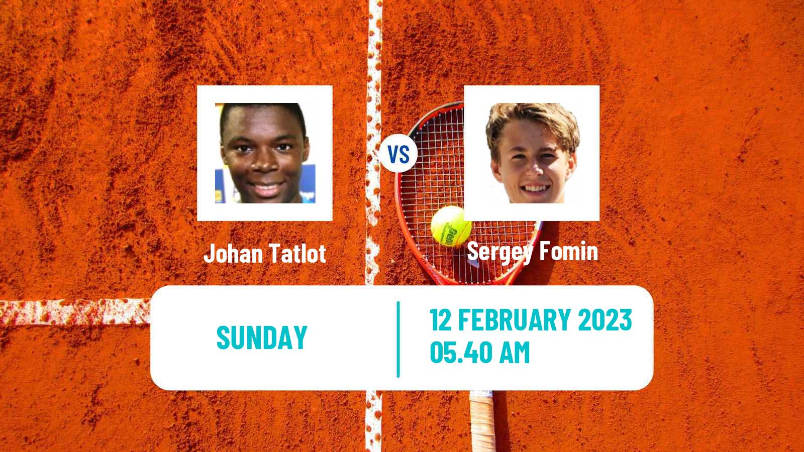 Tennis ATP Challenger Johan Tatlot - Sergey Fomin