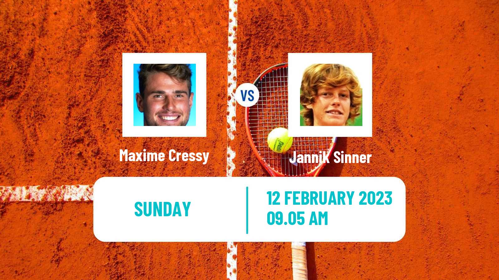 Tennis ATP Montpellier Maxime Cressy - Jannik Sinner
