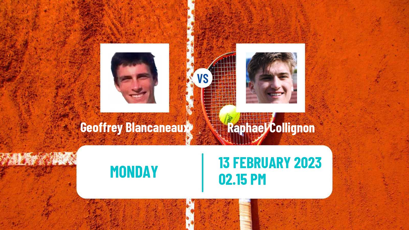 Tennis ATP Challenger Geoffrey Blancaneaux - Raphael Collignon