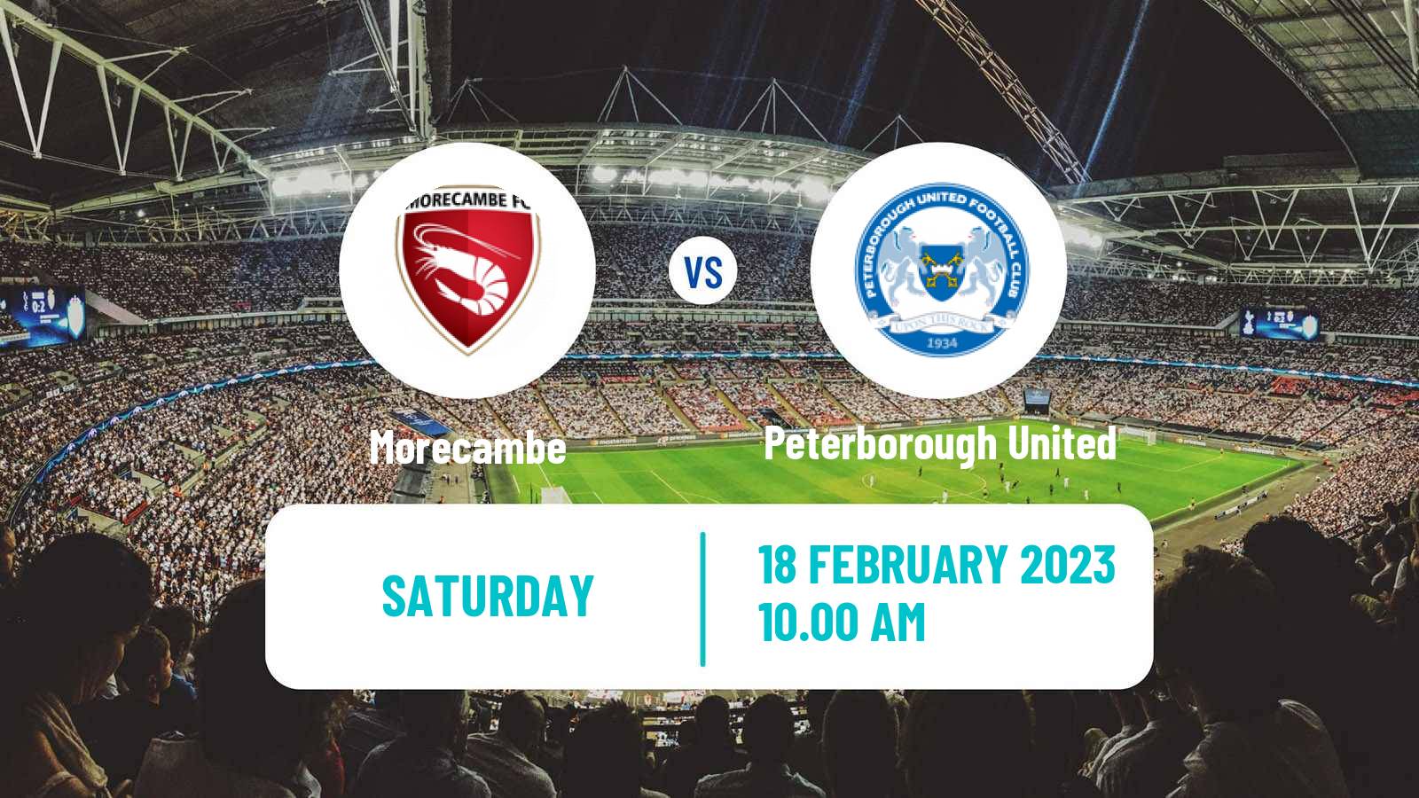 Soccer English League One Morecambe - Peterborough United