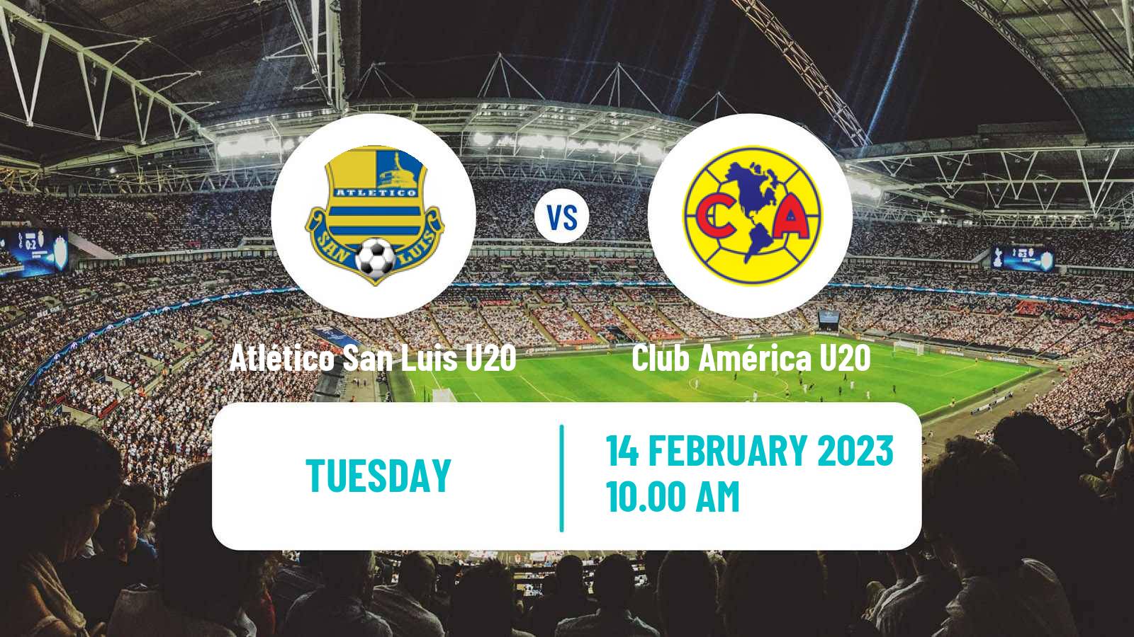 Soccer Mexican Liga MX U20 Atlético San Luis U20 - Club América U20