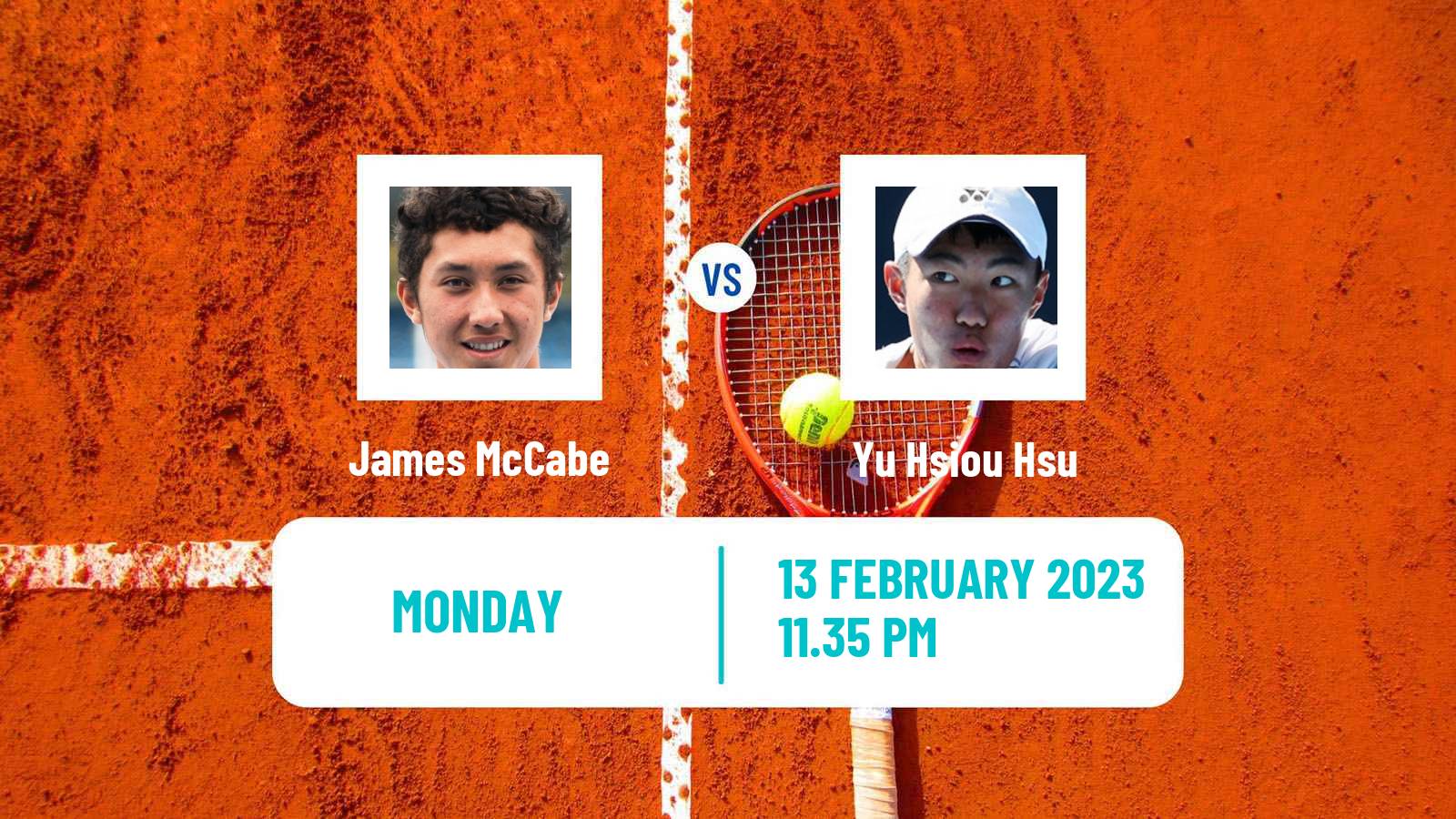 Tennis ATP Challenger James McCabe - Yu Hsiou Hsu
