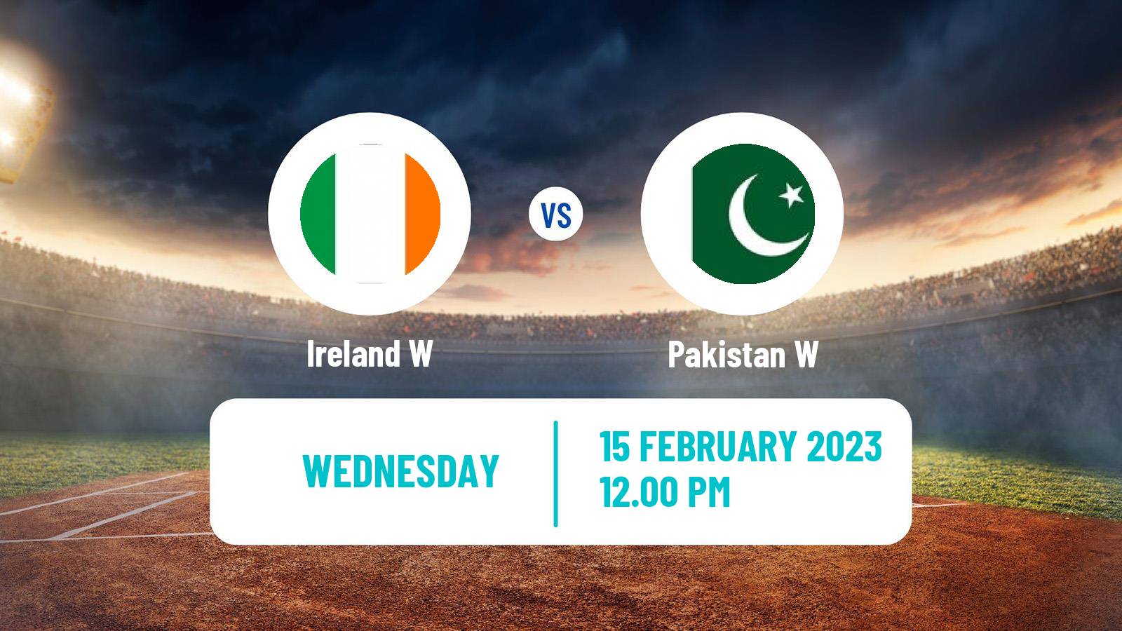 Cricket ICC World Twenty20 Women Ireland W - Pakistan W