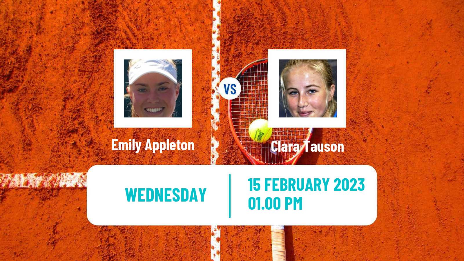 Tennis ITF Tournaments Emily Appleton - Clara Tauson