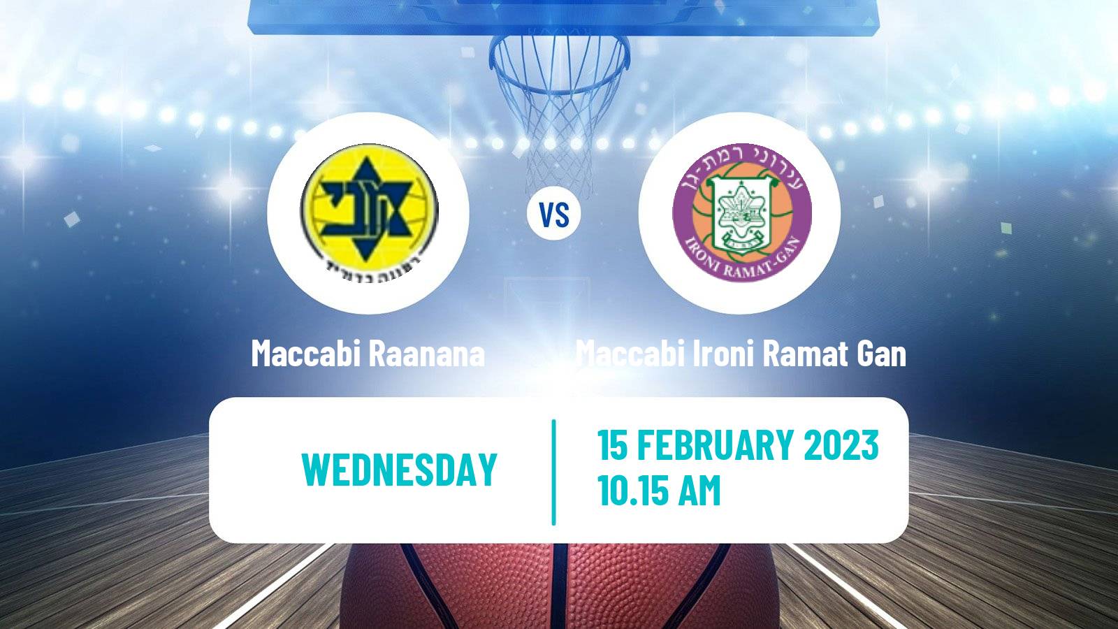 Basketball Israeli Liga Leumit Basketball Maccabi Raanana - Maccabi Ironi Ramat Gan