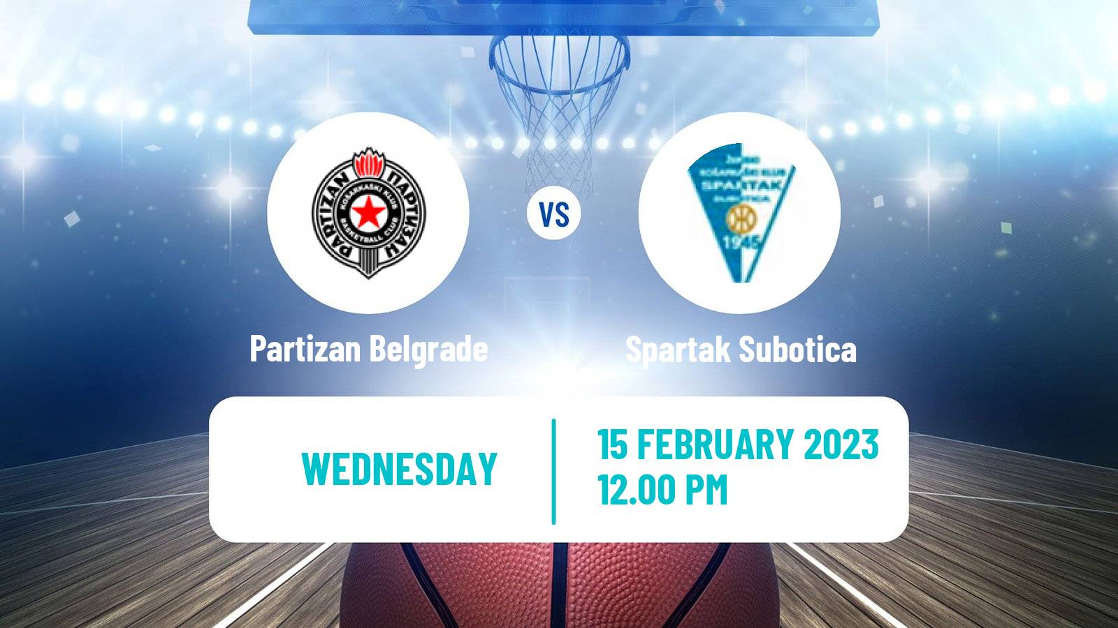 Basketball Serbian Korac Cup Partizan Belgrade - Spartak Subotica