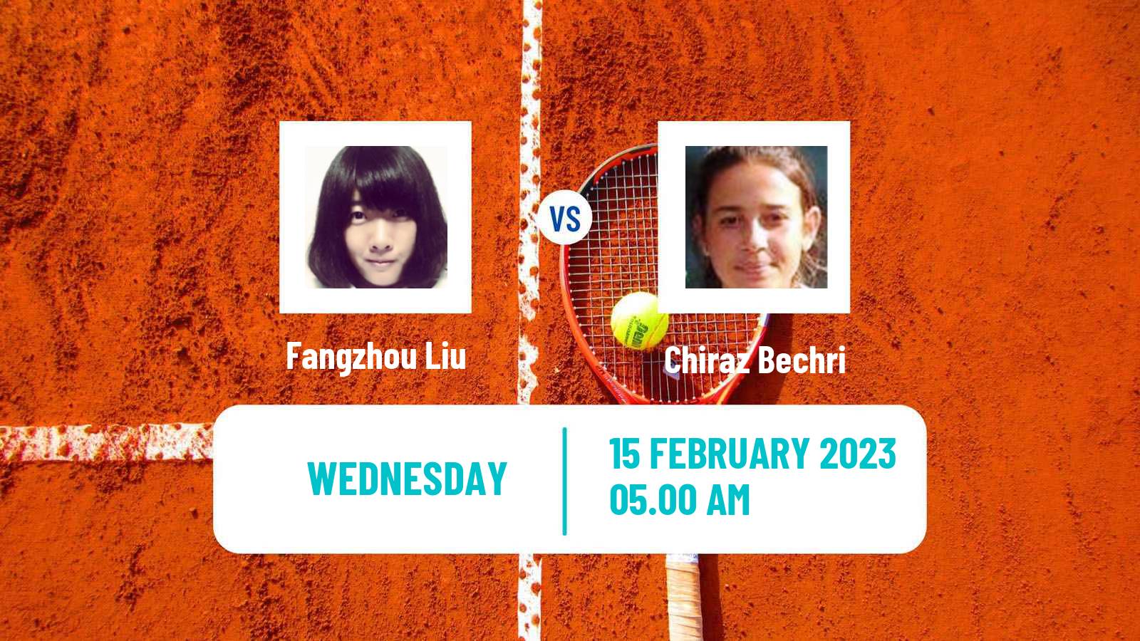 Tennis ITF Tournaments Fangzhou Liu - Chiraz Bechri