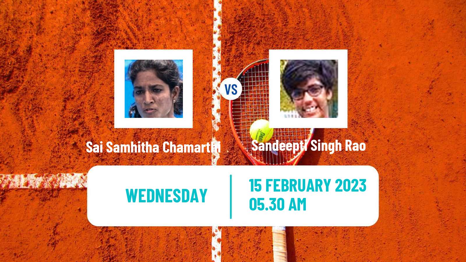 Tennis ITF Tournaments Sai Samhitha Chamarthi - Sandeepti Singh Rao