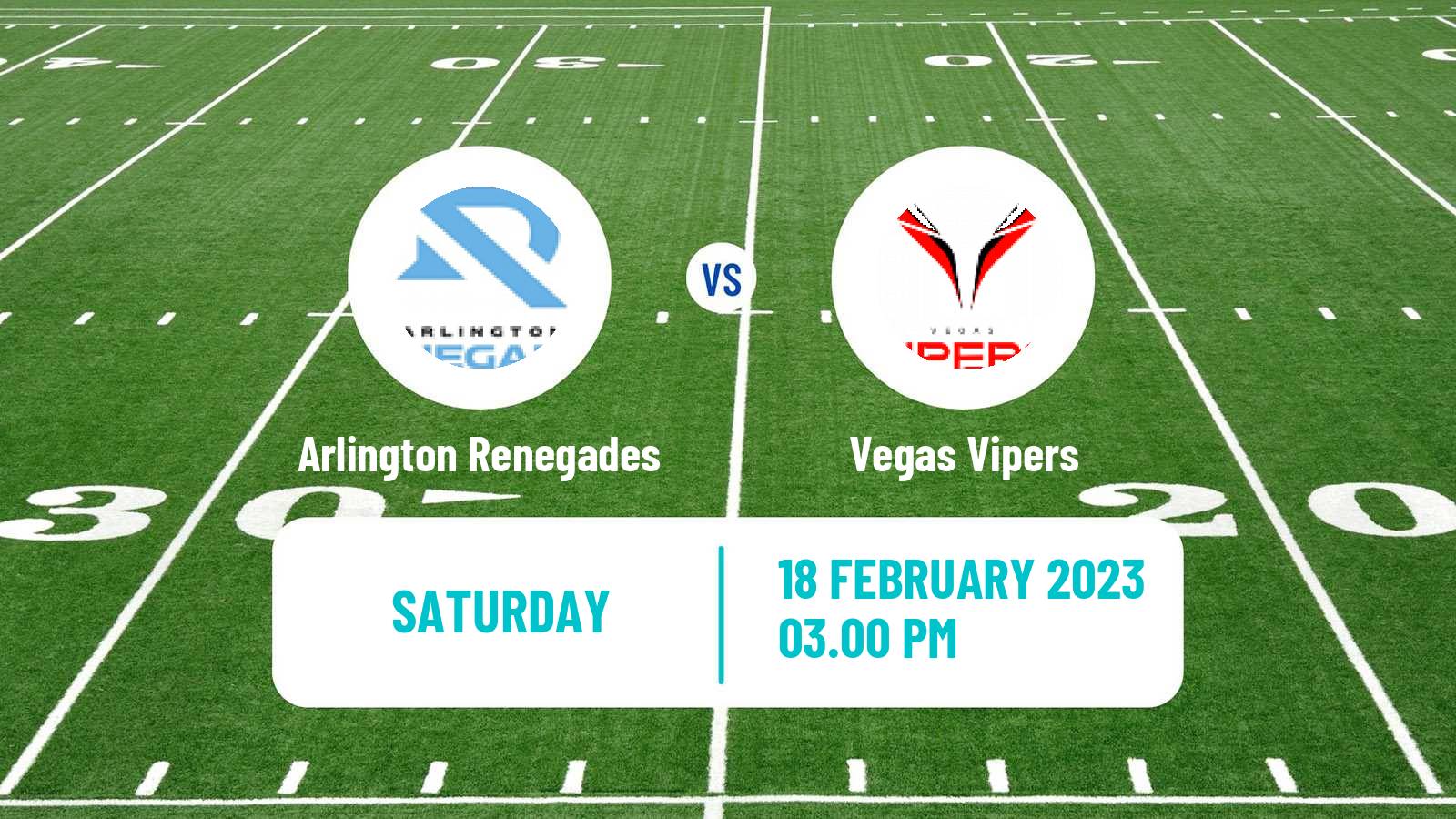 American football XFL Arlington Renegades - Vegas Vipers