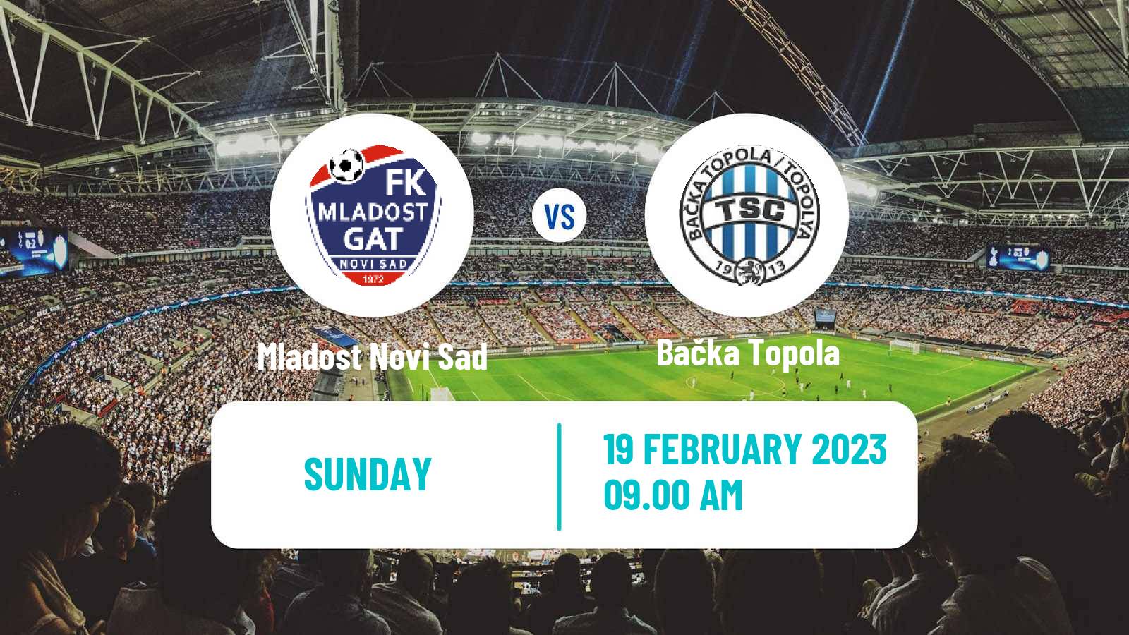 Soccer Serbian Superliga Mladost Novi Sad - Bačka Topola