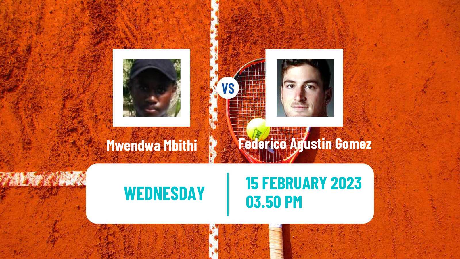 Tennis ITF Tournaments Mwendwa Mbithi - Federico Agustin Gomez