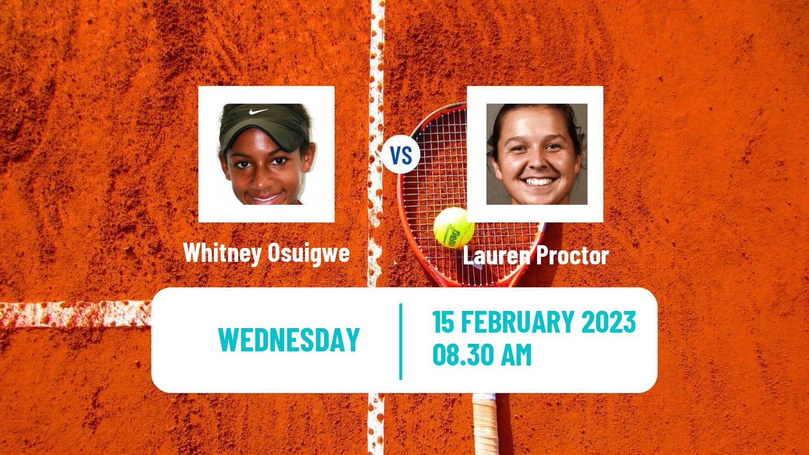 Tennis ITF Tournaments Whitney Osuigwe - Lauren Proctor