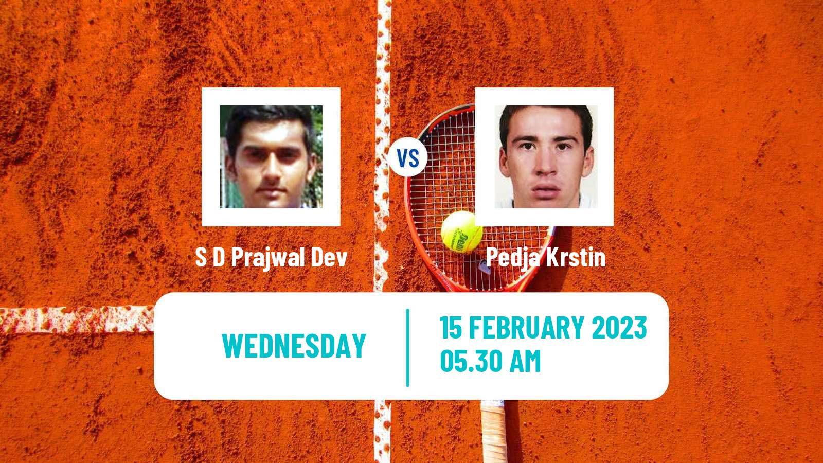 Tennis ITF Tournaments S D Prajwal Dev - Pedja Krstin