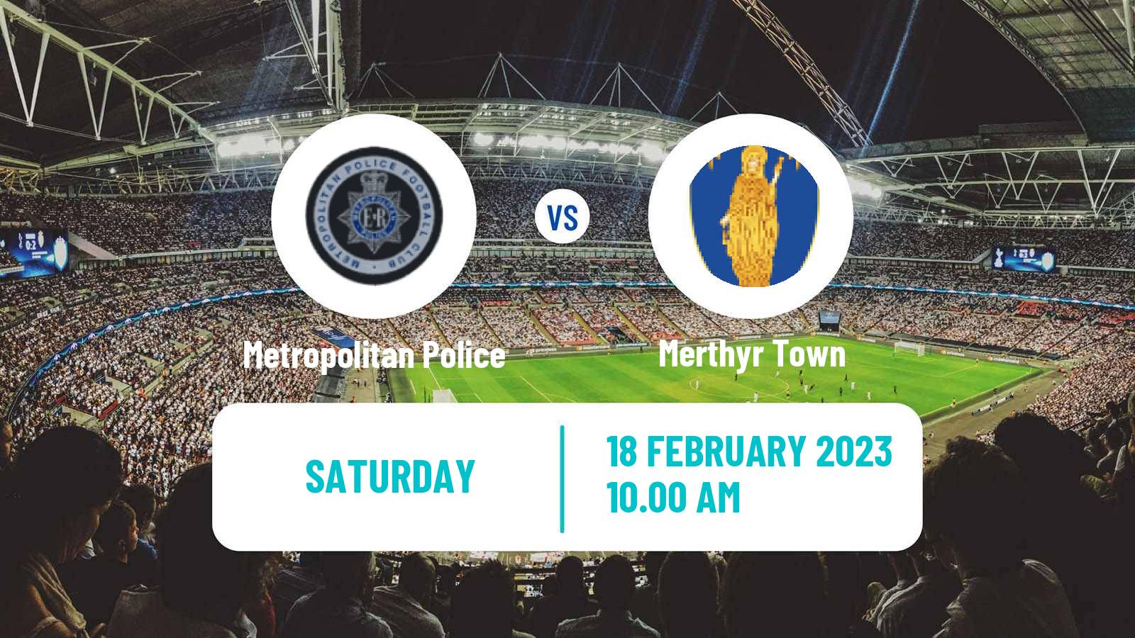 Soccer English Southern League South Division Metropolitan Police - Merthyr Town