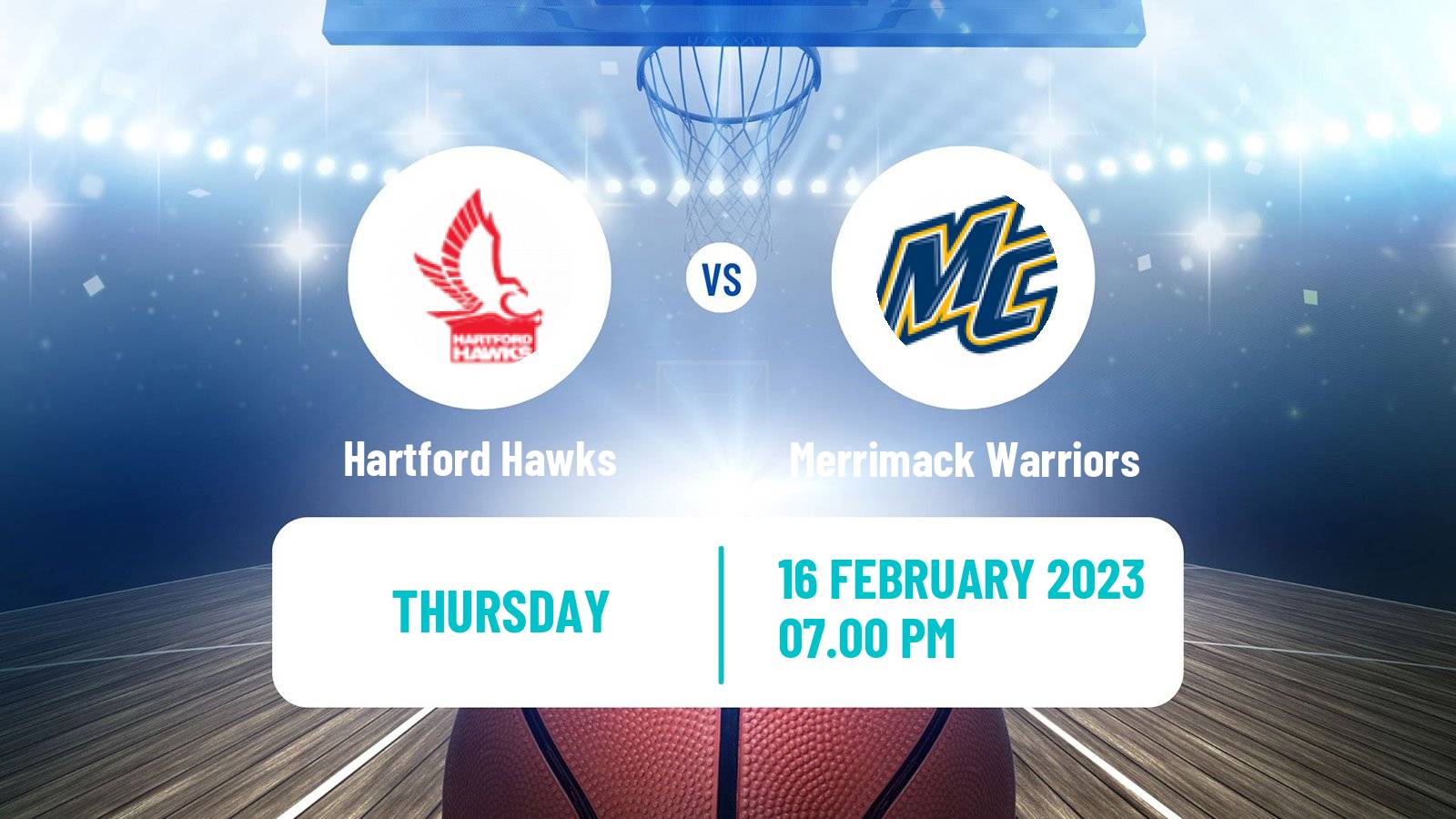 Basketball NCAA College Basketball Hartford Hawks - Merrimack Warriors