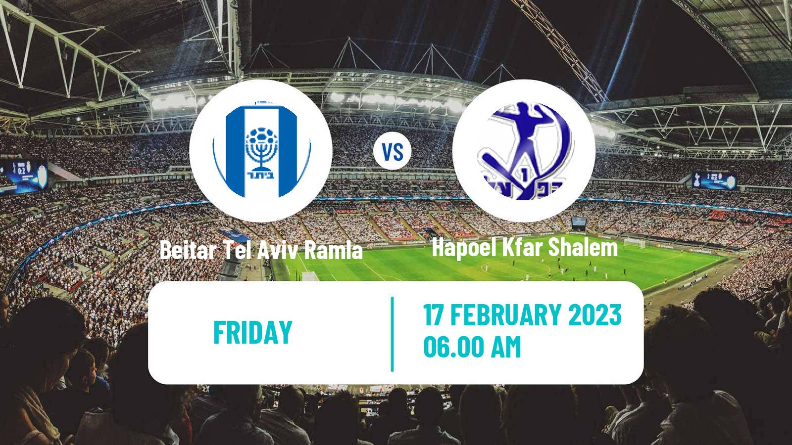 Soccer Israeli Liga Alef South Beitar Tel Aviv Ramla - Hapoel Kfar Shalem