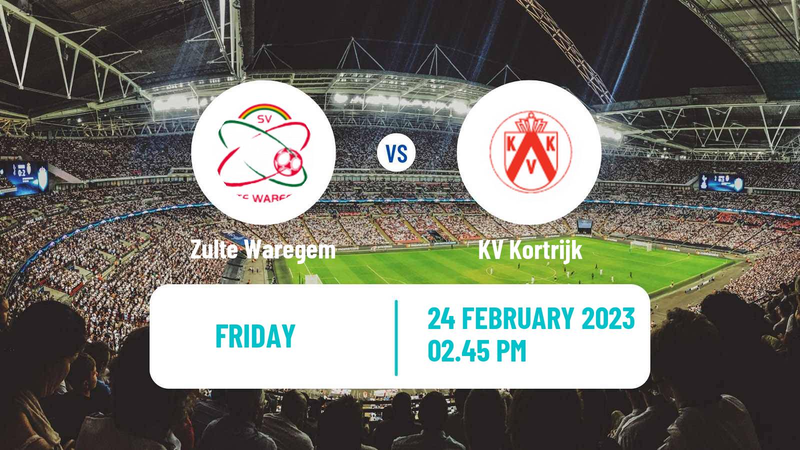 Soccer Belgian Jupiler Pro League Zulte Waregem - Kortrijk