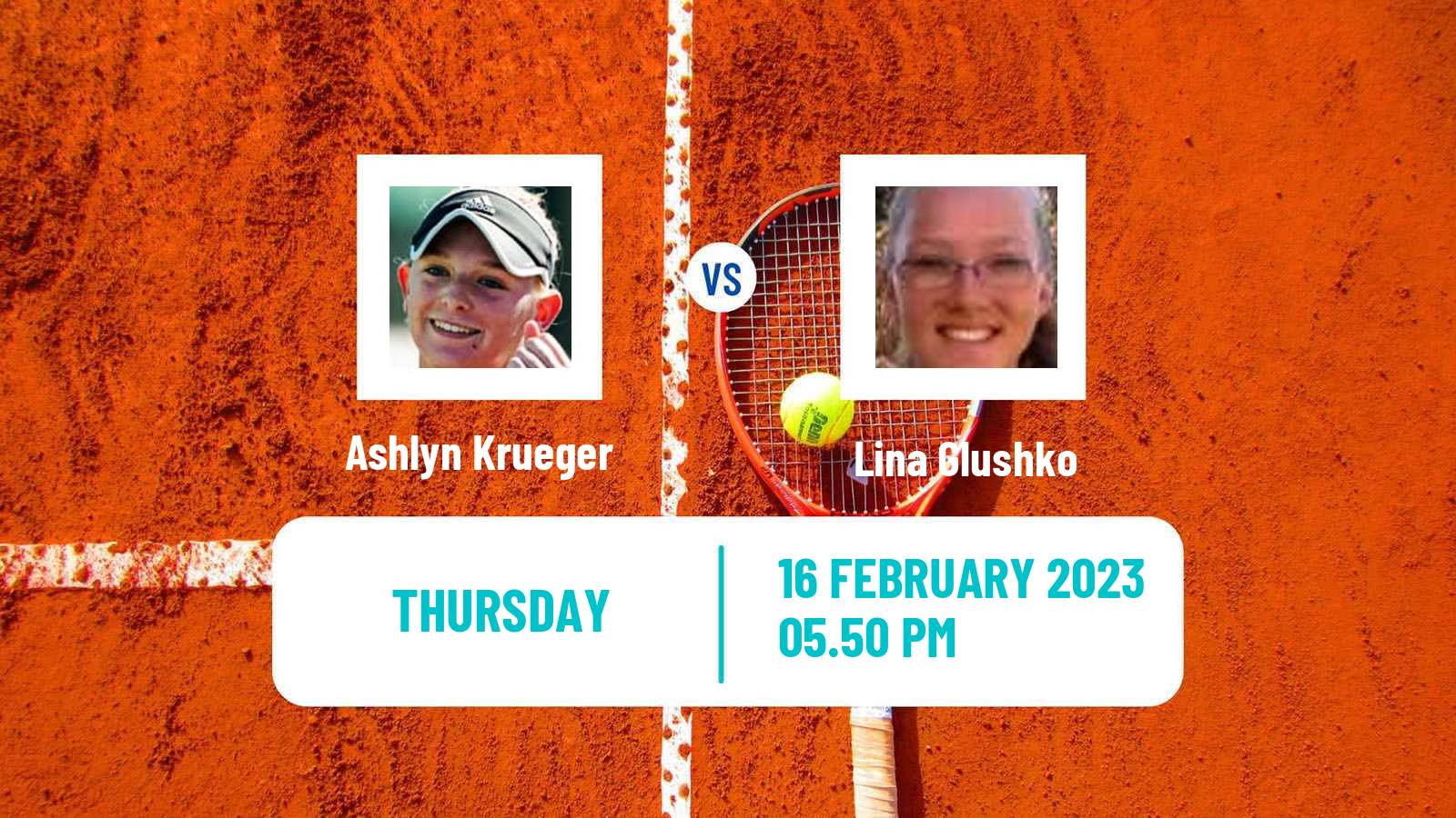 Tennis ITF Tournaments Ashlyn Krueger - Lina Glushko