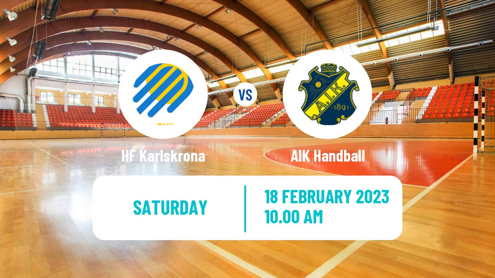 Handball Swedish Allsvenskan Handball HF Karlskrona - AIK